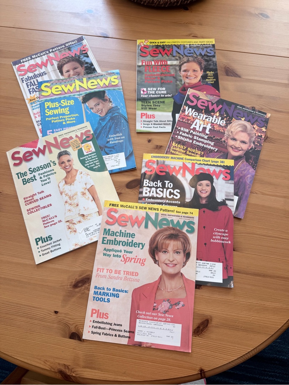 Lot of 7 SewNews Vintage Magazines